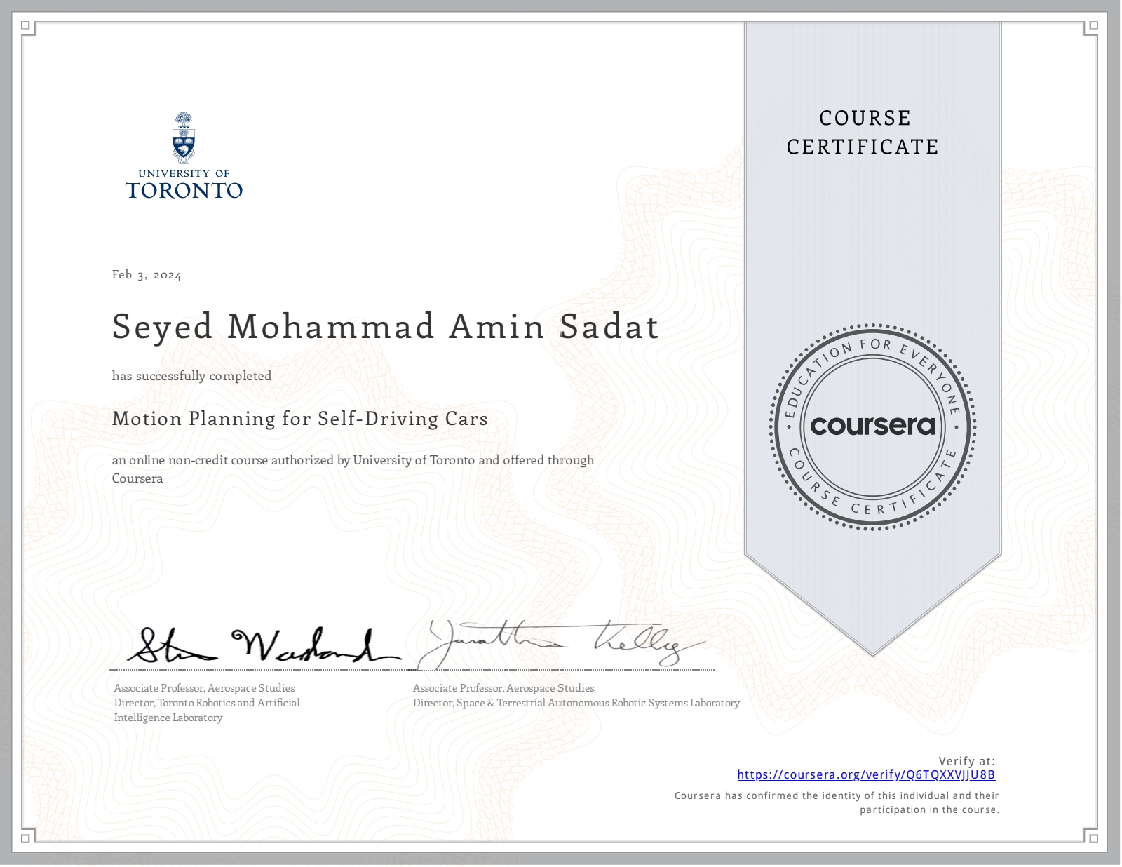 Coursera Certification